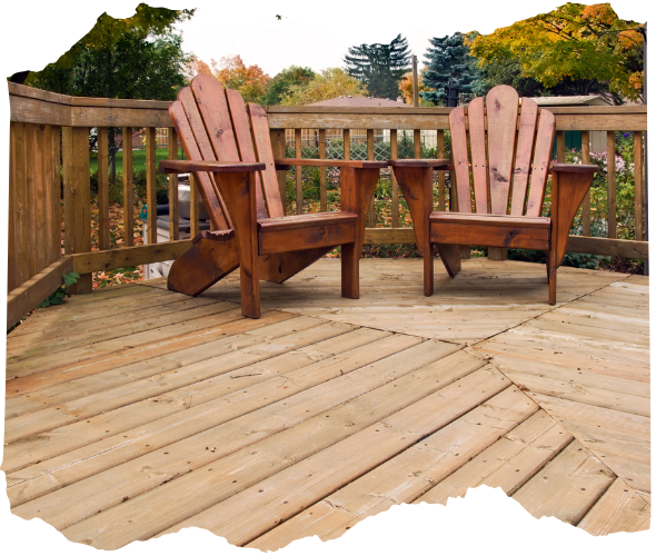 Bare or Stained Wood Deck