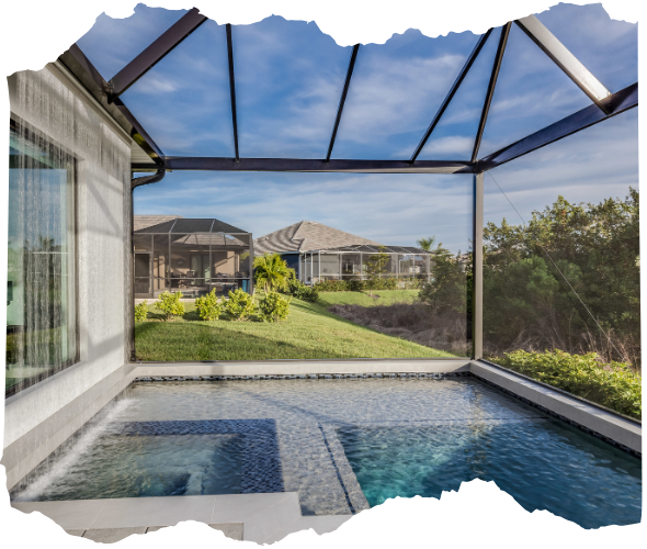 Gutters in Pool Screen Enclosures and Tree-Covered Rooflines​